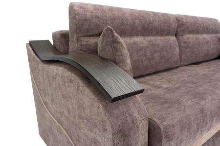 Диван угловой тик-так Милан коричневый / бежевый