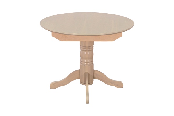 Стол раздвижной с круглой крышкой выбеленная береза