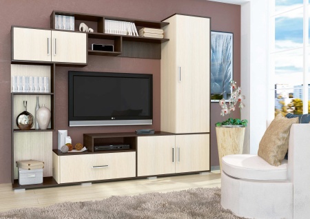 Гостиная Пекин (Ш-2100 х В-1785 х Г-398 мм)/Разные Цвета